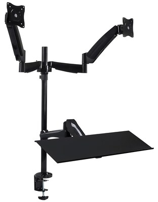 Mount-It! Standing Desk Converter, Tall Stand-Up Workstation with Dual Monitor Mount, Height Adjustable Standing Desk (MI-7922)