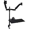 Mount-It! Standing Desk Converter, Tall Stand-Up Workstation with Dual Monitor Mount, Height Adjusta