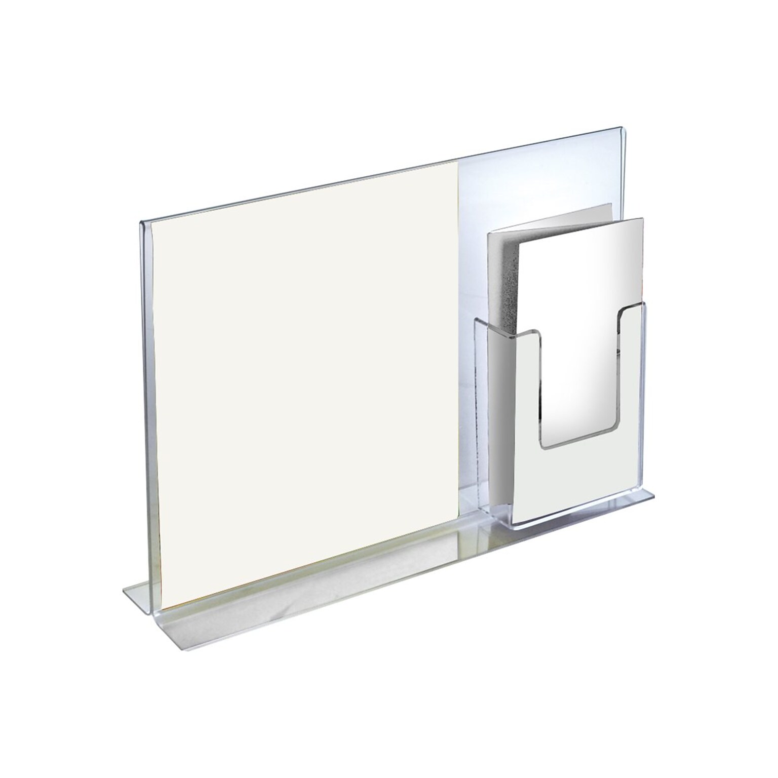 Azar Sign Holder, 8.5 x 11, Horizontal, Tabletop, Clear Acrylic, 2/Pack (252053)