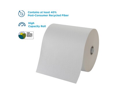 Pacific Blue Ultra Hardwound Paper Towels, 1-Ply, 6 Rolls/Carton (26490)