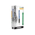 Zebra Z-Grip Max Retractable Gel Pens, Medium Point, Blue Ink, Dozen (42220)
