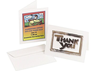 Avery Matte Personal Notecards, White, 60/Box (8315)