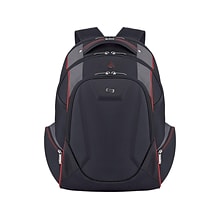 Solo New York Force Launch Backpack, Solid, Black/Red/Gray (ACV711-4)
