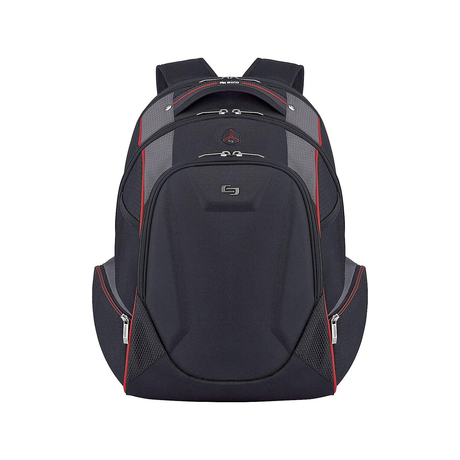 Solo New York Force Launch Backpack, Solid, Black/Red/Gray (ACV711-4)