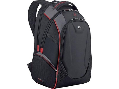 Solo New York Force Launch Backpack, Solid, Black/Red/Gray (ACV711-4)