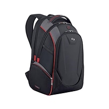 Solo New York Force Launch Backpack, Solid, Black/Red/Gray (ACV711-4)