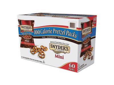 Snyders of Hanover Mini Pretzels, Original, 0.9 Oz., 60/Carton (827582)
