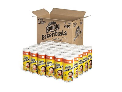 Bounty Essentials Full Sheet Paper Towels, 2-ply, 40 Sheets/Roll, 30 Rolls/Pack (74657)