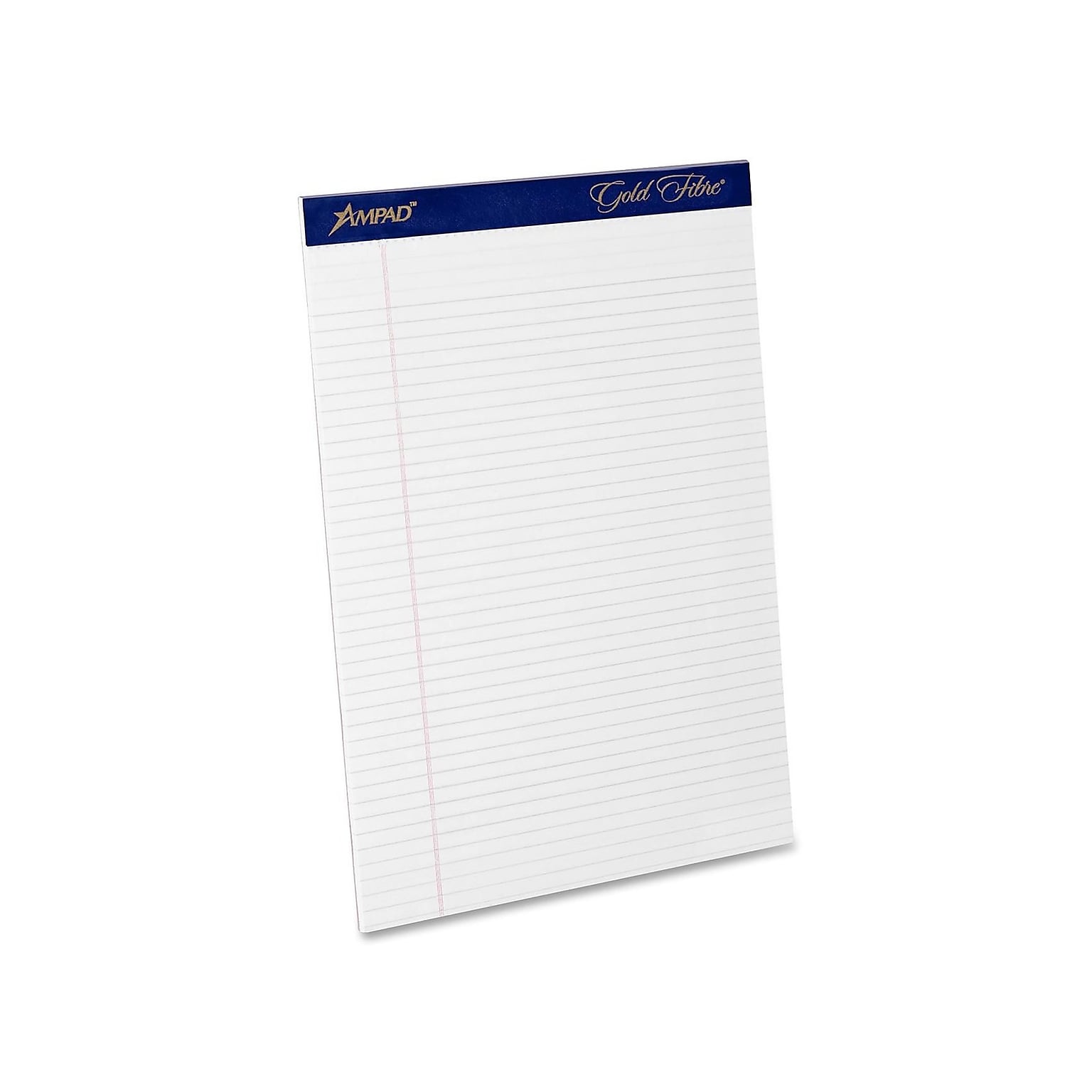 Ampad Gold Fibre Notepads, 8.5 x 11.75, Narrow Ruled, White, 50 Sheets/Pad, 12 Pads/Pack (TOP 20-072)
