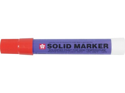 Sakura Waterproof Solid Paint Markers, Bullet Tip, Red, 12/Pack (XSC-19)