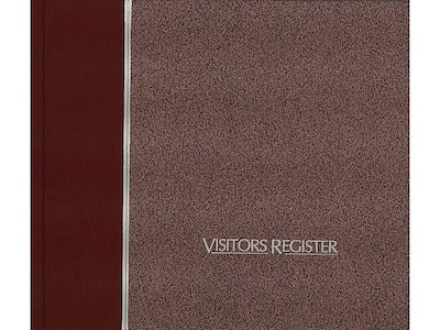 Rediform Visitor Book, 9.88 x 8.5, Burgundy, 64 Sheets/Book (57-803)