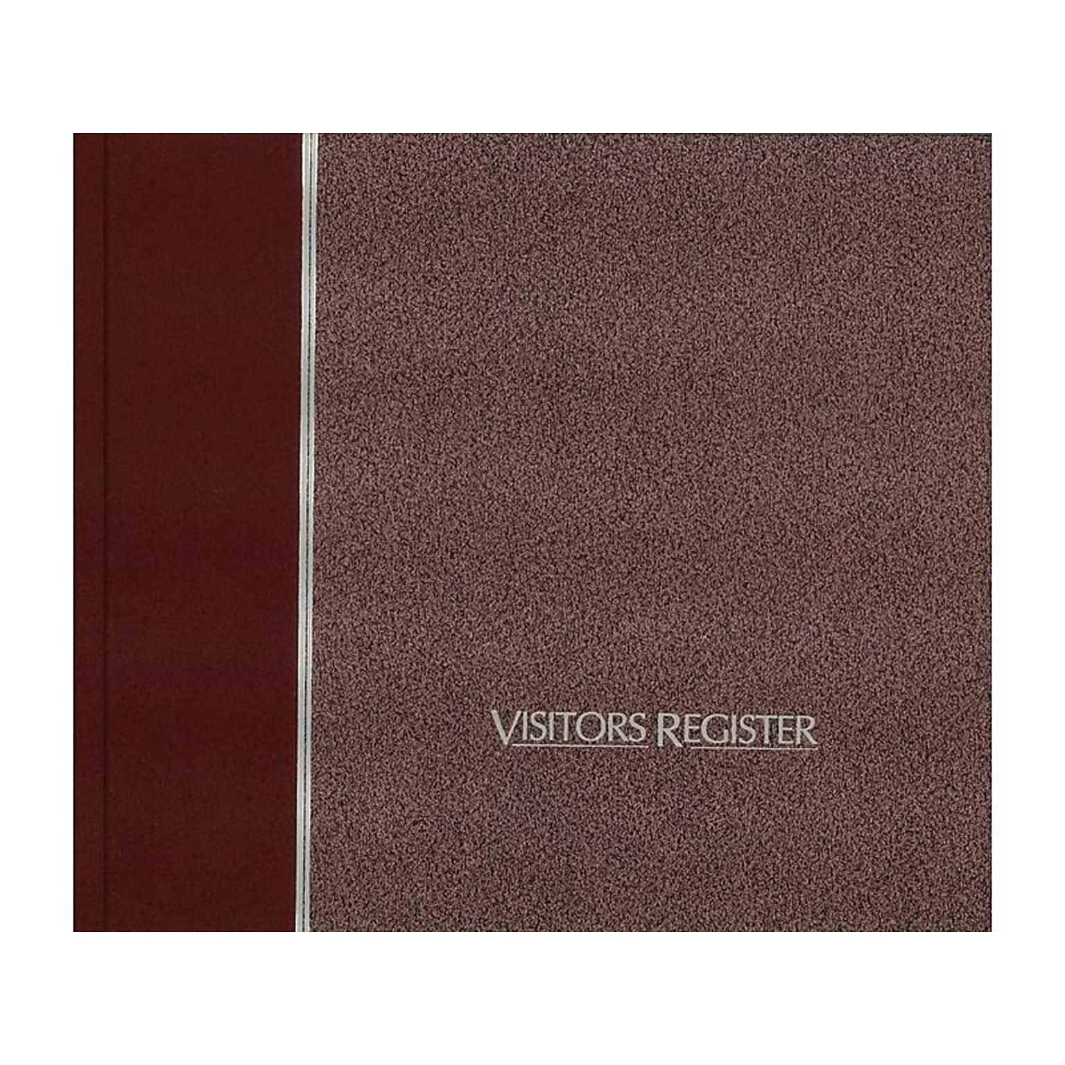 Rediform Visitor Book, 9.88 x 8.5, Burgundy, 64 Sheets/Book (57-803)