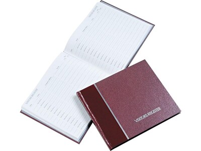 Rediform Visitor Book, 9.88 x 8.5, Burgundy, 64 Sheets/Book (57-803)