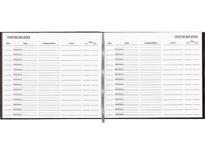 Rediform Visitor Book, 9.88" x 8.5", Burgundy, 64 Sheets/Book (57-803)