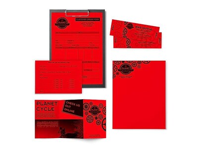 Astrobrights Colored Paper, 24 lbs., 8.5" x 11", Re-Entry Red, 500 Sheets/Ream (22551)