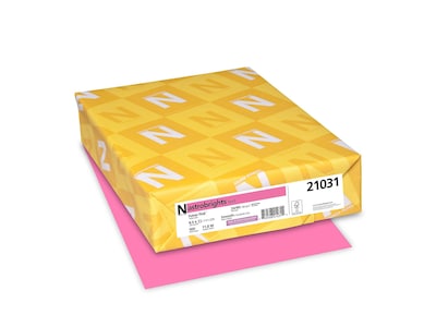 Astrobrights Multipurpose Paper, 24 lbs., 8.5 x 11, Pulsar Pink, 500/Ream, 10 Reams/Carton (21031A