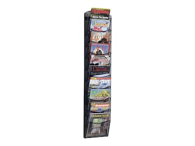 Safco Onyx 10-Pocket Steel Letter Size Wall File, Black (5579BL)