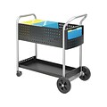 Safco Scoot Metal Mobile File Cart with Lockable Wheels, Black (5239BL)
