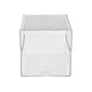 Deflect-O Cube 1 Compartment Stackable Plastic Compartment Storage, Clear (350401)