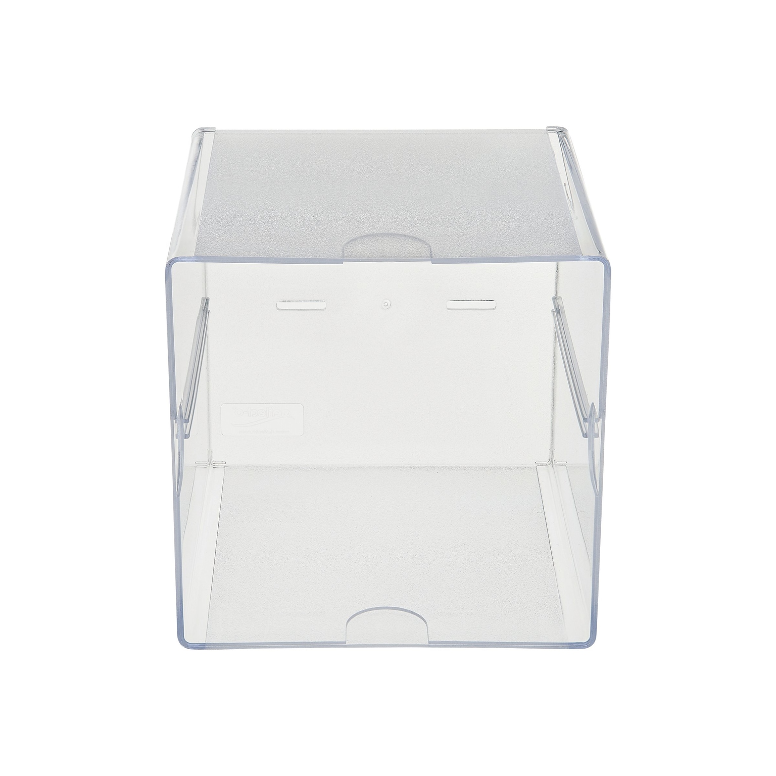 Deflect-O Cube 1 Compartment Stackable Plastic Compartment Storage, Clear (350401)