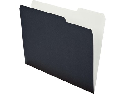 Pendaflex Earthwise Recycled File Folder, 1/3-Cut Tab, Assorted, Letter Size, Black/White, 50/Pack (16101EE)