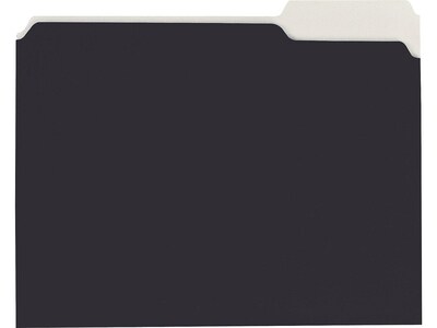 Pendaflex Earthwise Recycled File Folder, 1/3-Cut Tab, Assorted, Letter Size, Black/White, 50/Pack (