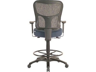 Tempur-Pedic Mesh Back Fabric Drafting Stool, Navy (TP8200-NAVY)