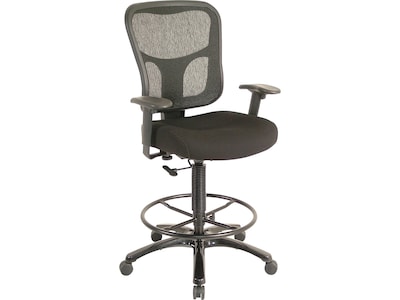 Tempur-Pedic Mesh Back Fabric Drafting Stool, Black (TP8200-BLACK)