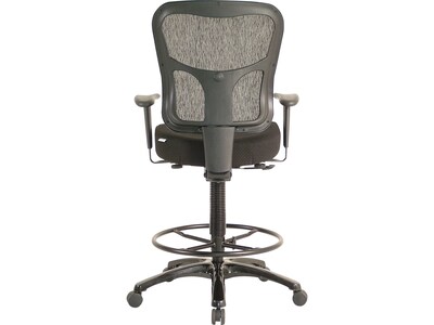 Tempur-Pedic Mesh Back Fabric Drafting Stool, Black (TP8200-BLACK)