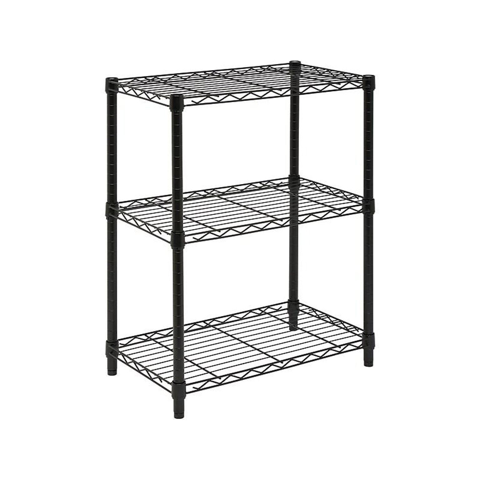 Honey-Can-Do 3-Shelf Metal Unit, 24, Black (SHF-01905)