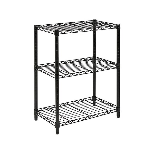 Honey-Can-Do 3-Shelf Metal Unit, 24, Black (SHF-01905)