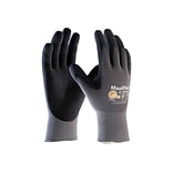 MaxiFlex Ultimate Nitrile Coated Gloves, Gray, Dozen (34-874/S)