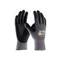 MaxiFlex 34-874 Nitrile Coated Nylon/Elastane Gloves, Large, 15 Gauge, A1 Cut Level, Dark Gray, 12 P