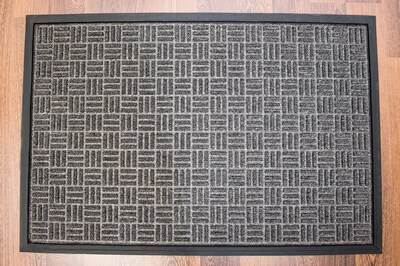 Doortex Octomat, Heavy Duty Rubber Outdoor Entrance Mat, Black