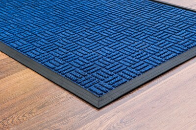 Floortex Doortex  Ribmat Heavy Duty Indoor/Outdoor Entrance Mat 36"x60" Blue(FR490150FPRBL)