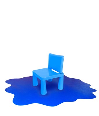 Floortex Colortex Sploshmat Multi-Purpose High Chair/Play Mat for Carpets, 40 x 40, Blue (FC114040