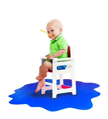 Floortex Colortex Sploshmat Multi-Purpose High Chair/Play Mat for Hard Floors, 40" x 40", Blue (FC124040PBV)