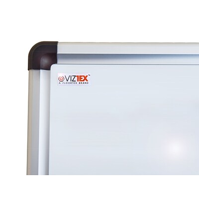 Viztex Porcelain Magnetic Dry Erase Board with Aluminum Frame  (36"x24")