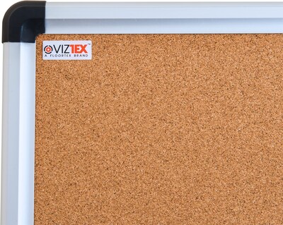 Viztex Cork Bulletin Board with an Aluminum Trim (24x18)