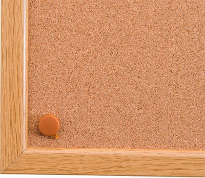 Viztex Cork Bulletin Board with an Oak Effect Frame (48x36)