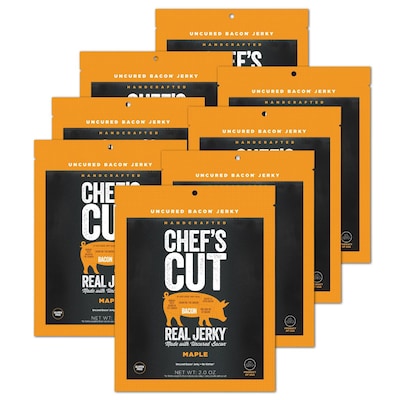 Chefs Cut, Real Bacon Jerky, Maple, 8 Pack, (DS1156)