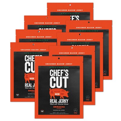 Chefs Cut, Real Bacon Jerky, Sriracha, 8 Pack, (DS1155)
