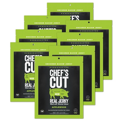 Chefs Cut, Real Bacon Jerky, Applewood Smoked, 8 Pack, (DS1154)