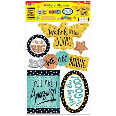 Trend Metal Phrases Bulletin Board Set, 2 Sets (T-8426BN)