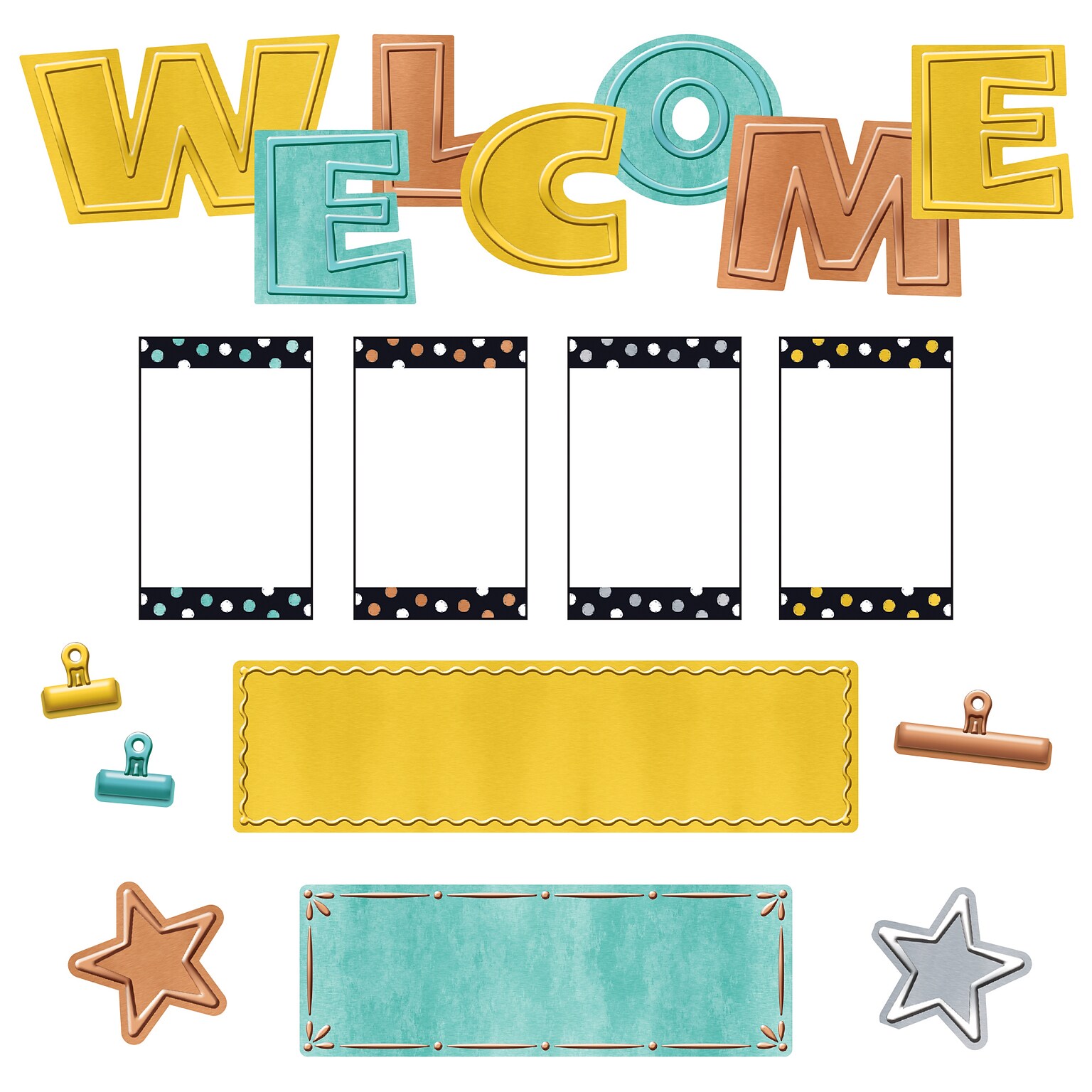 Trend Metal WipeOff® Welcome Mini Bulletin Board Set, 3 Sets of 24 (T-8772BN)