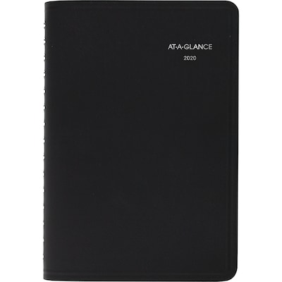 2020 AT-A-GLANCE 5 1/2 x 8 1/2 Daily/Monthly Appointment Book QuickNotes Black (76-04-05-20)