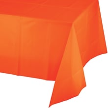 Creative Converting 54W x 108L Sunkissed Orange Plastic Tablecloths, 3 Count (DTC01192TC)