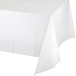 Creative Converting 54W x 108L White Plastic Tablecloths, 3 Count (DTC01255TC)