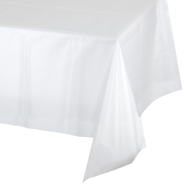 Creative Converting 54W x 108L Clear Plastic Tablecloths, 3 Count (DTC01320TC)