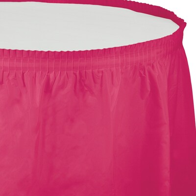 Creative Converting 14 Hot Magenta Pink Plastic Tableskirts, 3 Count (DTC010030TS)